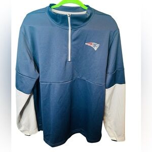 Nike NFL New England Patriots Sideline Coach Performance 1/Zip Pullover Size XL